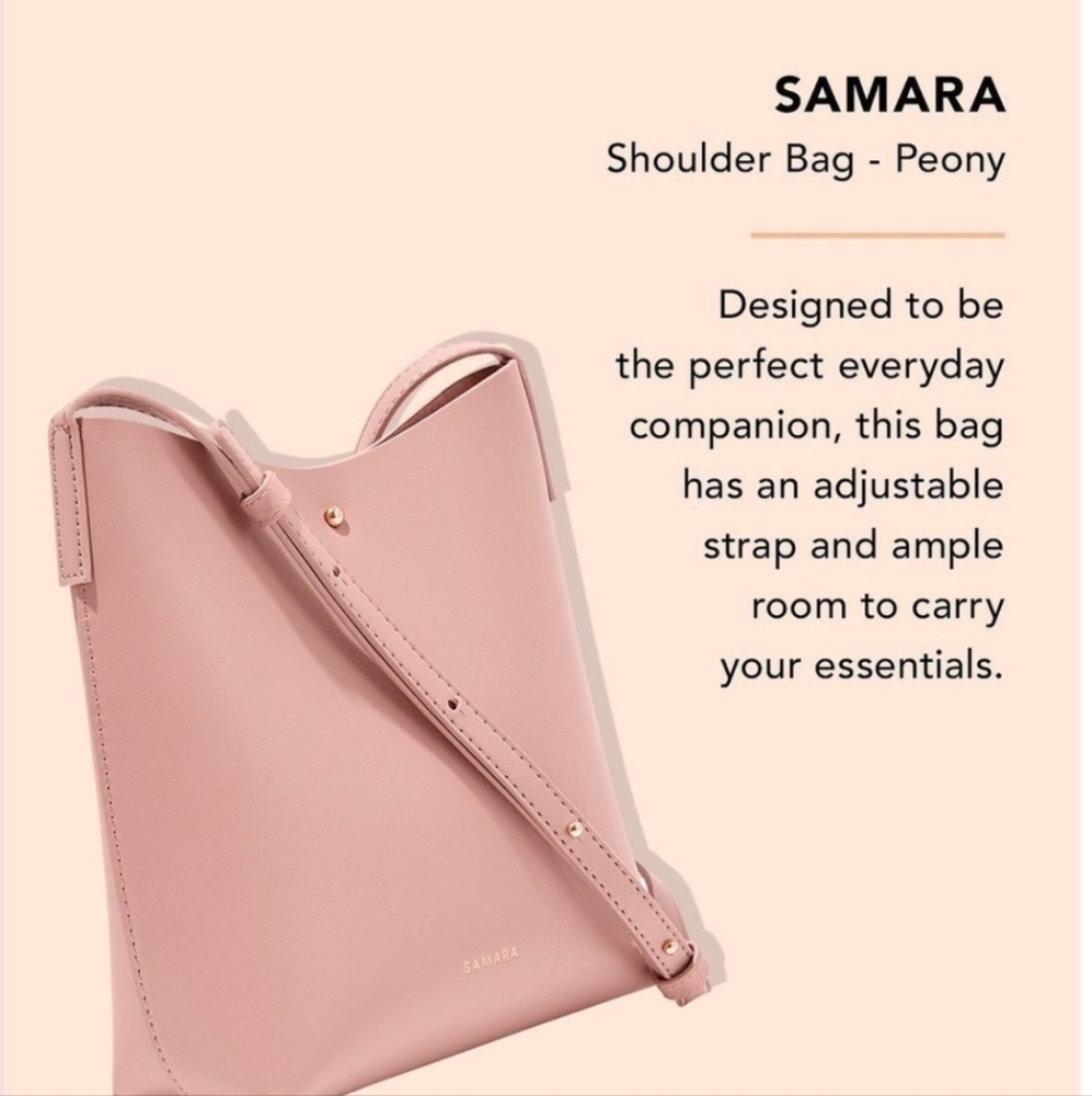 SAMARA Shoulder Bag Crossbody Pink Medium Size Brand FabFitFun - Picture 2 of 2